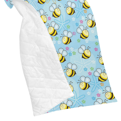 Bee Pattern Print Design BEE03 Premium Quilt