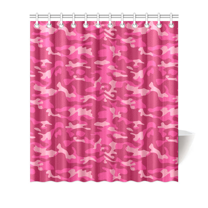 Camo Pink Pattern Print Design 01 Shower Curtain
