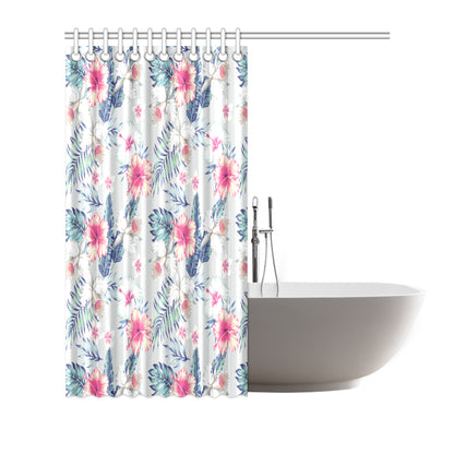 Hibiscus Print Shower Curtain