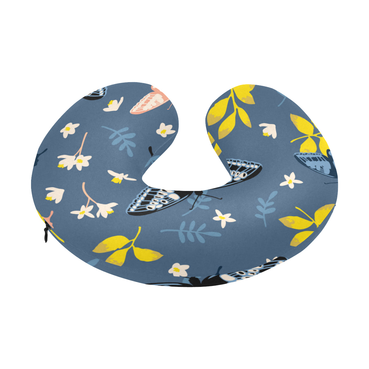 Monarch Butterfly Pattern Print Design 02 U-Shaped Travel Neck Pillow