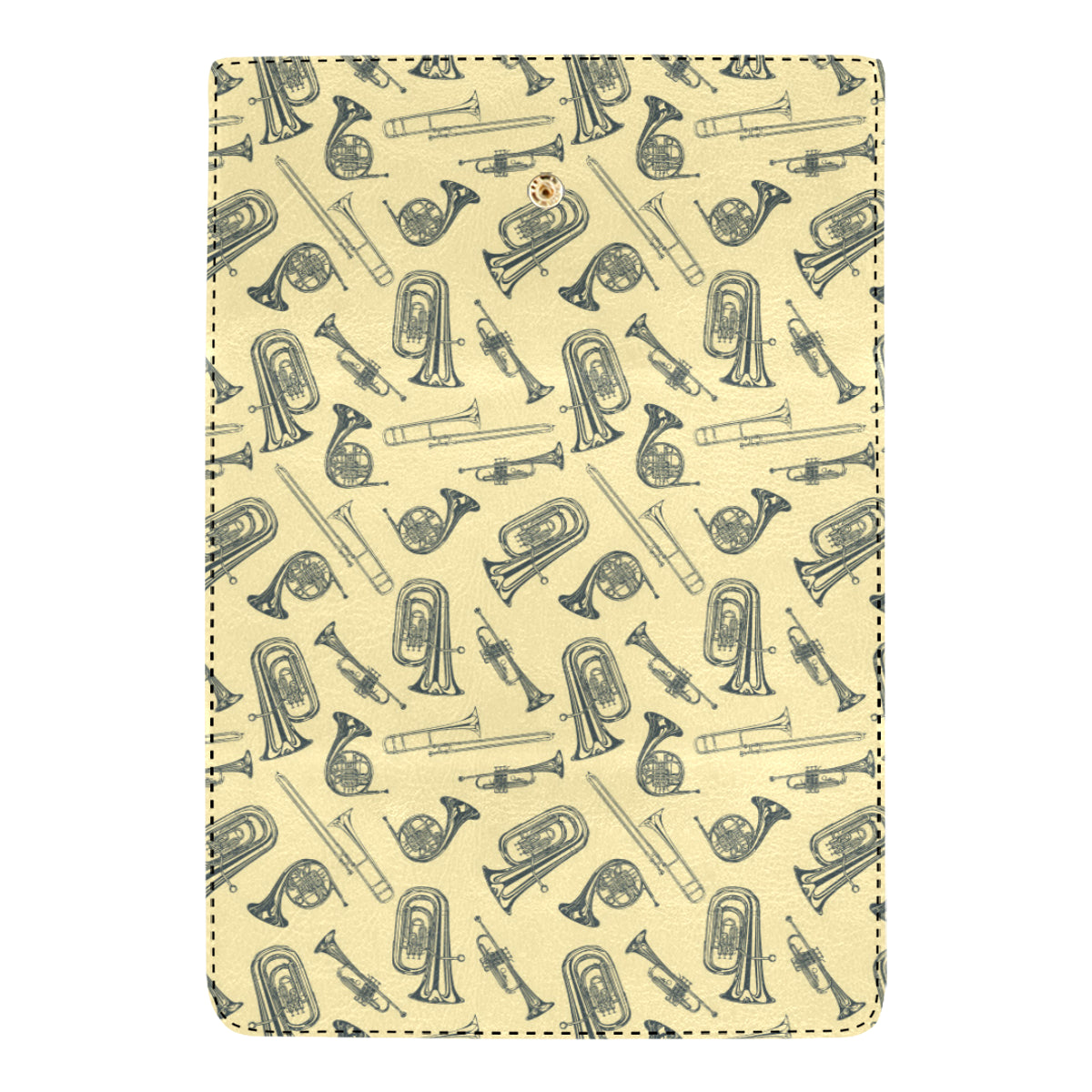 Tuba Pattern Print Design 01 Women's Trifold Wallet