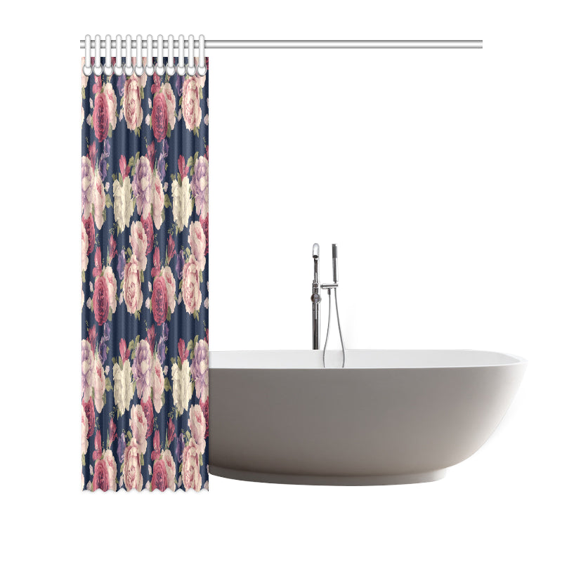 Peony Pattern Print Design PE03 Shower Curtain