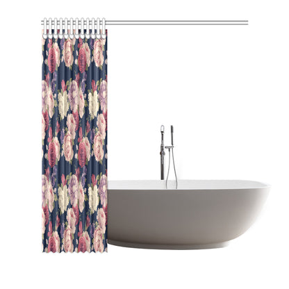 Peony Pattern Print Design PE03 Shower Curtain