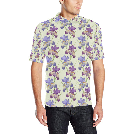 Iris Pattern Print Design IR08 Men Polo Shirt