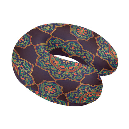 Medallion Pattern Print Design 03 U-Shaped Travel Neck Pillow