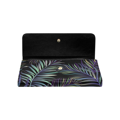 Tropical Palm Leaves Pattern Brightness Women's Trifold Wallet