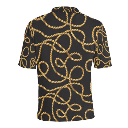 Rope Pattern Print Design A04 Men Polo Shirt