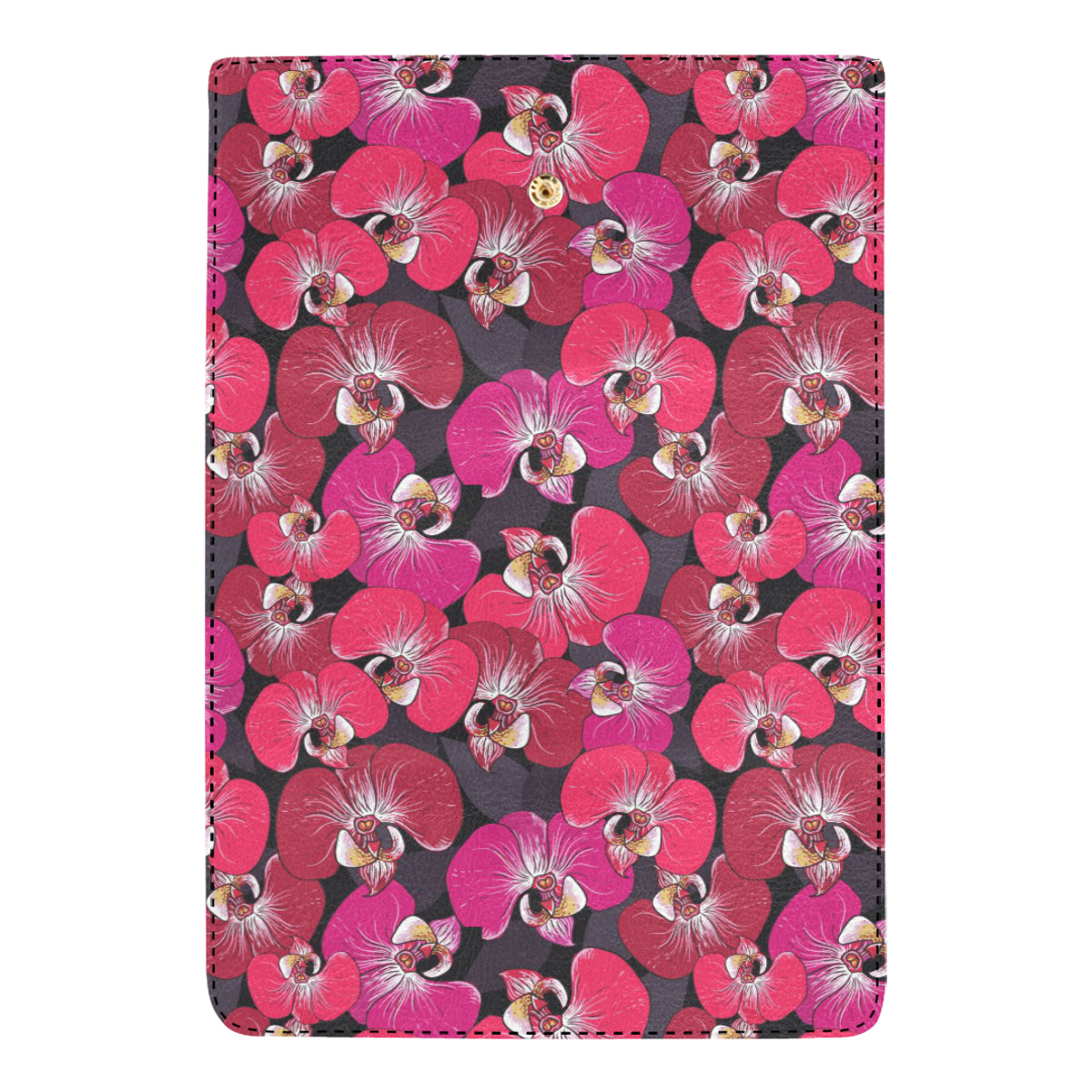 Orchid Red Pattern Print Design OR05 Women's Trifold Wallet