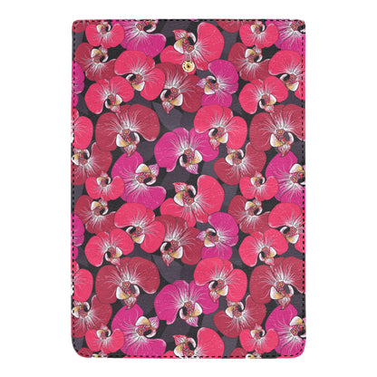 Orchid Red Pattern Print Design OR05 Women's Trifold Wallet