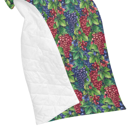 Grape Pattern Print Design GP02 Premium Quilt
