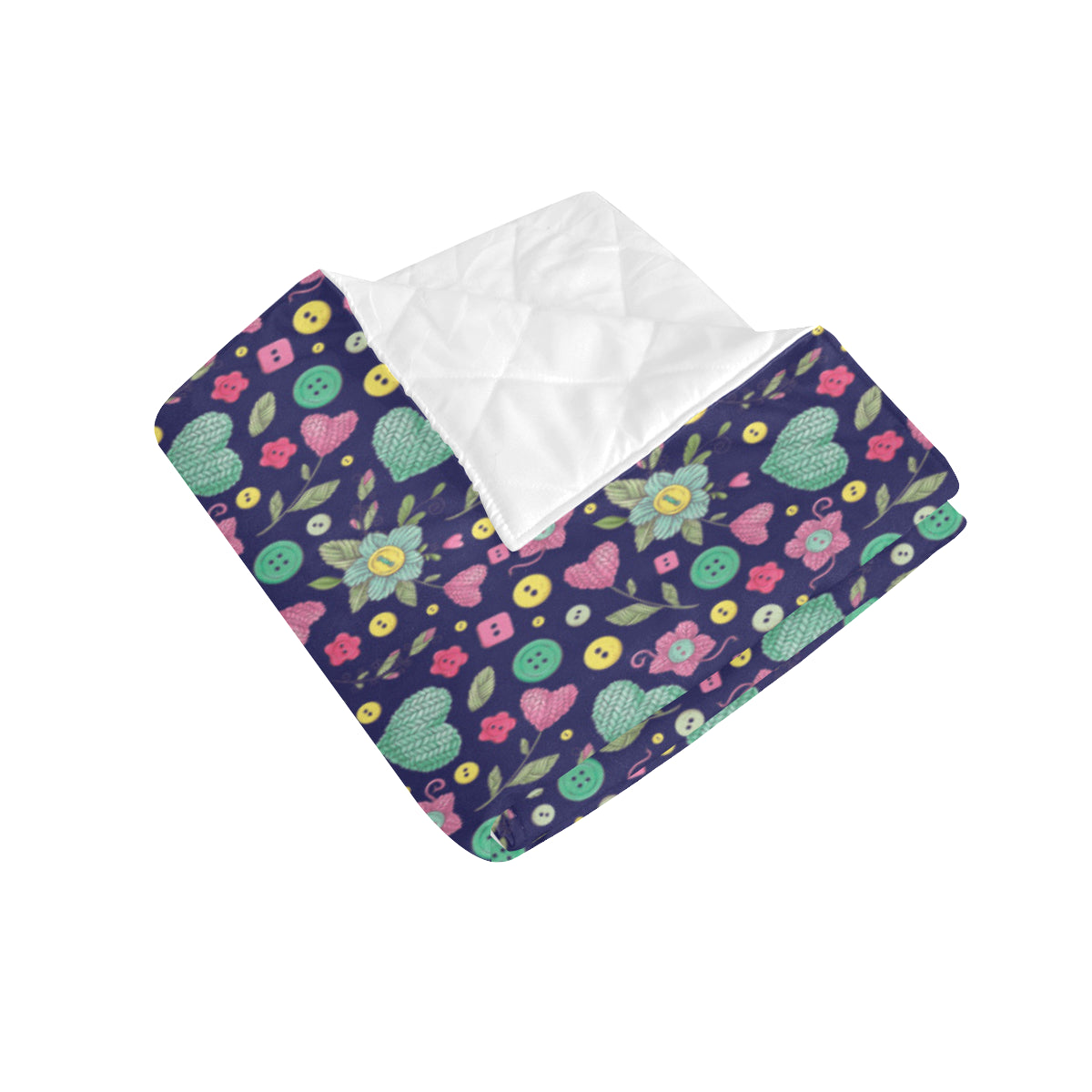 Crochet Pattern Print Design 02 Premium Quilt