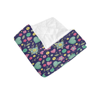 Crochet Pattern Print Design 02 Premium Quilt