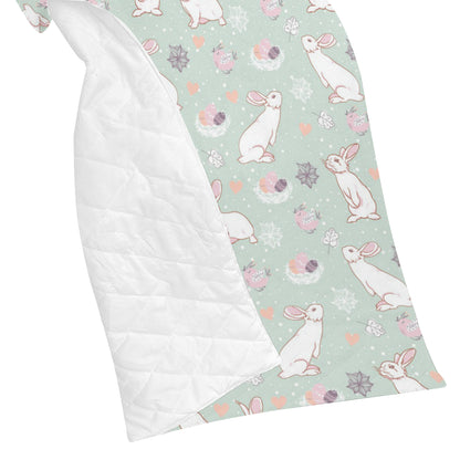 Rabbit Pattern Print Design RB011 Premium Quilt