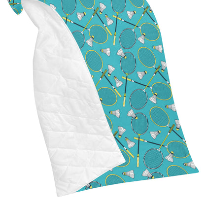 Badminton Pattern Print Design 06 Premium Quilt