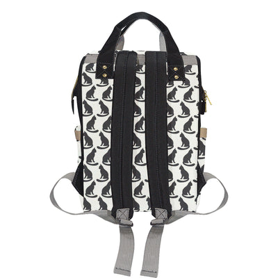 Black Cat Pattern Print Design 02 Diaper Bag Backpack
