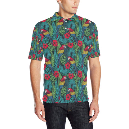 Parrot Pattern Print Design A05 Men Polo Shirt