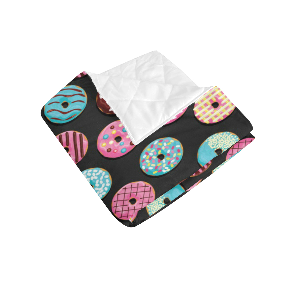 Donut Pattern Print Design DN02 Premium Quilt