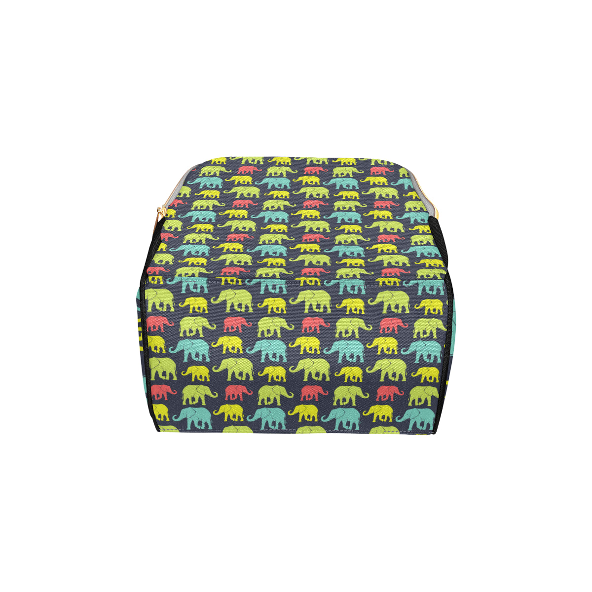 Elephant Neon Color Print Pattern Diaper Bag Backpack