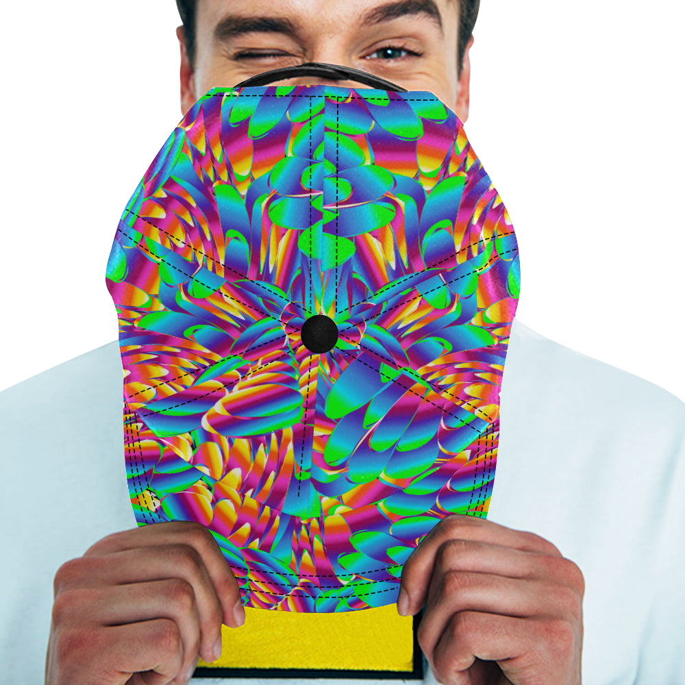 Psychedelic Trippy Pattern Snapback Cap