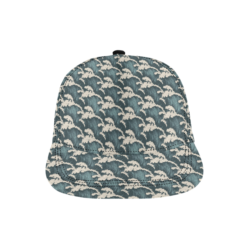 Wave Art Print Snapback Cap