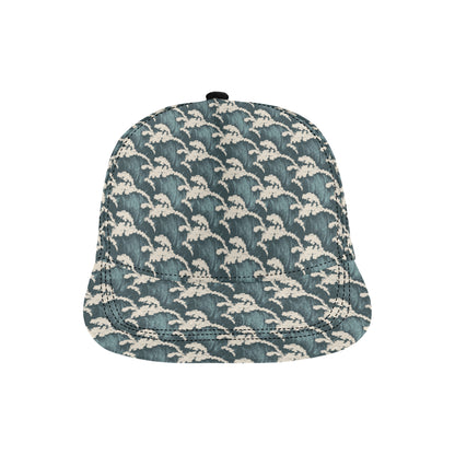 Wave Art Print Snapback Cap