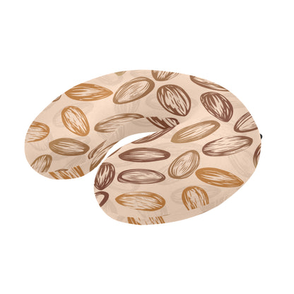 Almond Pattern Print Design 02 U-Shaped Travel Neck Pillow