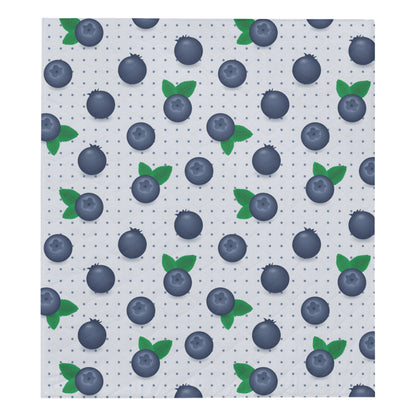 Blueberry Pattern Print Design BB02 Premium Quilt