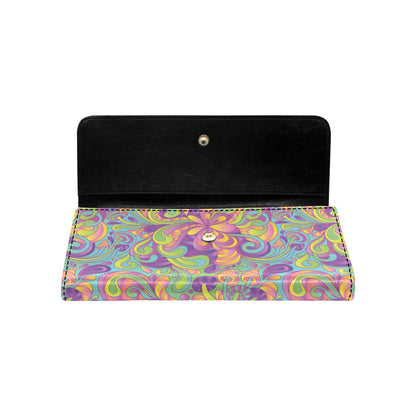 Psychedelic Mushroom Pattern Print Design A05 Women's Trifold Wallet