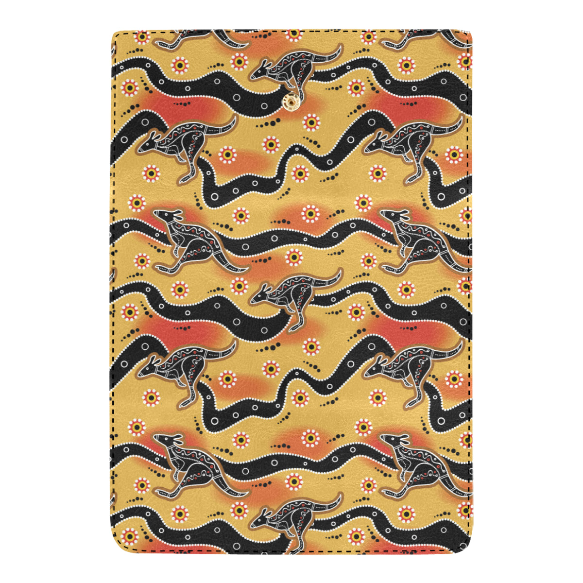 Kangaroos Aboriginal  Pattern Print Design 06 Women's Trifold Wallet