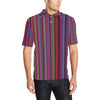 Serape Stripe Print Men Polo Shirt