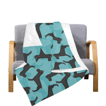 Schnauzers Pattern Print Design A01 Premium Quilt