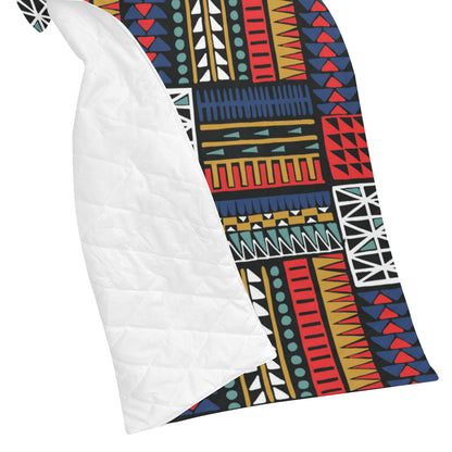 Kente Pattern Print Design 02 Premium Quilt