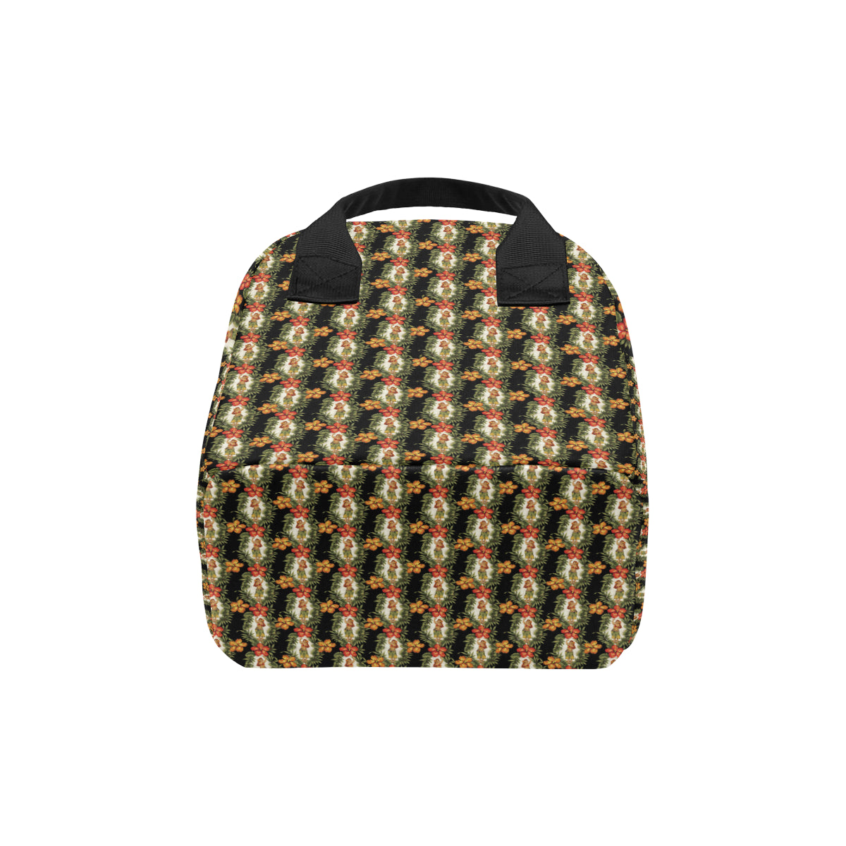 Hawaiian Flower Hula Hibiscus Print Insulated Lunch Bag