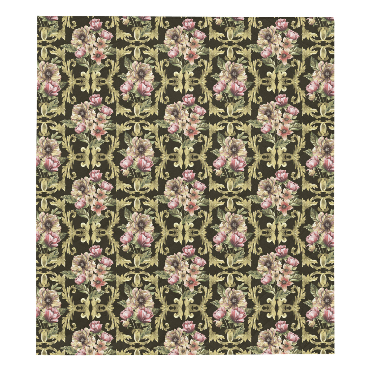 Baroque Pattern Print Design 02 Premium Quilt