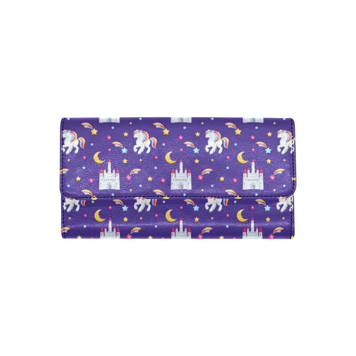 Unicorn Casttle Women's Trifold Wallet
