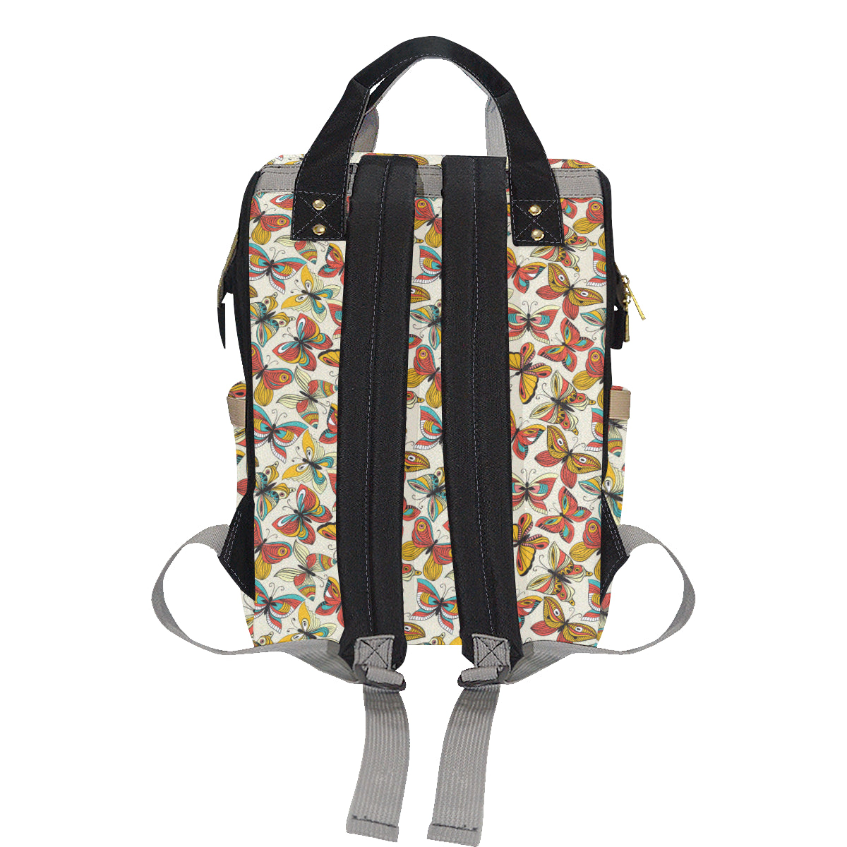 Butterfly Pattern Print Design 02 Diaper Bag Backpack