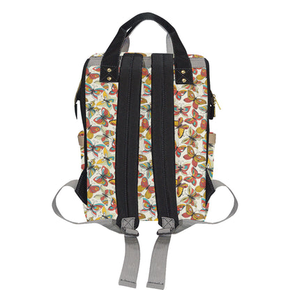 Butterfly Pattern Print Design 02 Diaper Bag Backpack