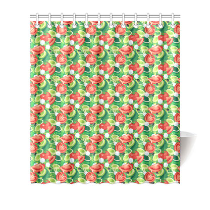 Vegan Salad Themed Design Print Shower Curtain