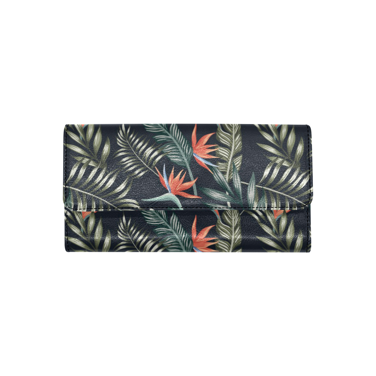 Bird Of Paradise Pattern Print Design BOP02 Women's Trifold Wallet