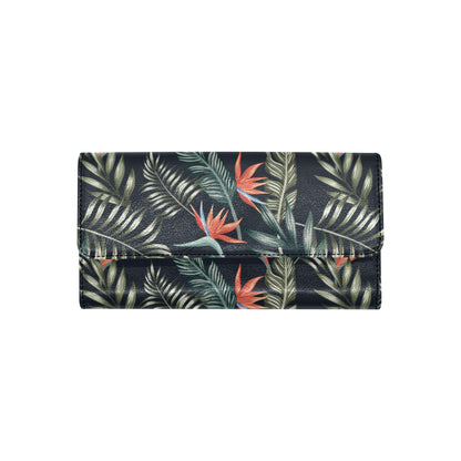Bird Of Paradise Pattern Print Design BOP02 Women's Trifold Wallet