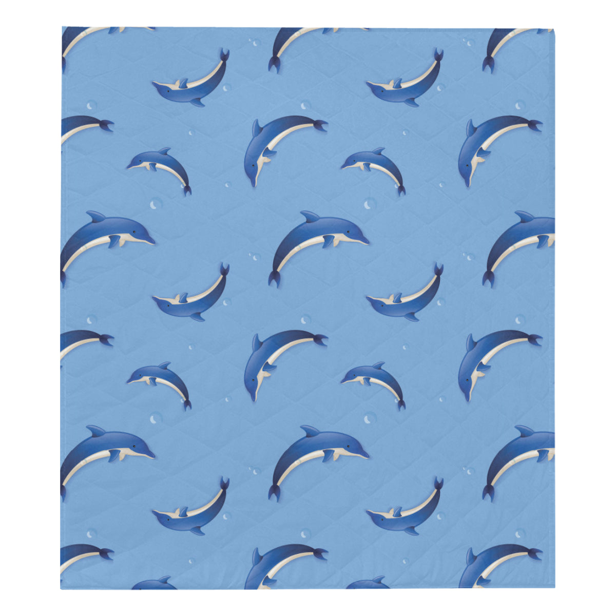 Dolphin Blue Print Premium Quilt