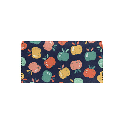 Apple Pattern Print Design AP09 Women's Trifold Wallet