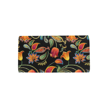 Tulip Boho Pattern Print Design TP09 Women's Trifold Wallet