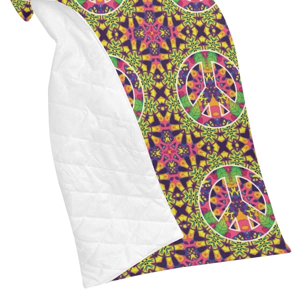 Peace Sign Pattern Print Design A04 Premium Quilt