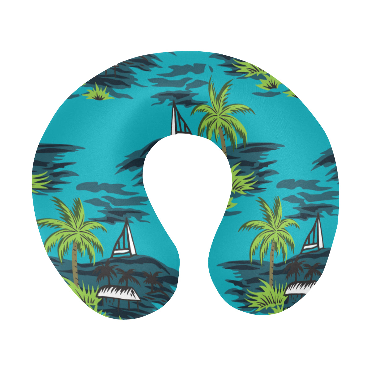 Pacific island Pattern Print Design A01 U-Shaped Travel Neck Pillow