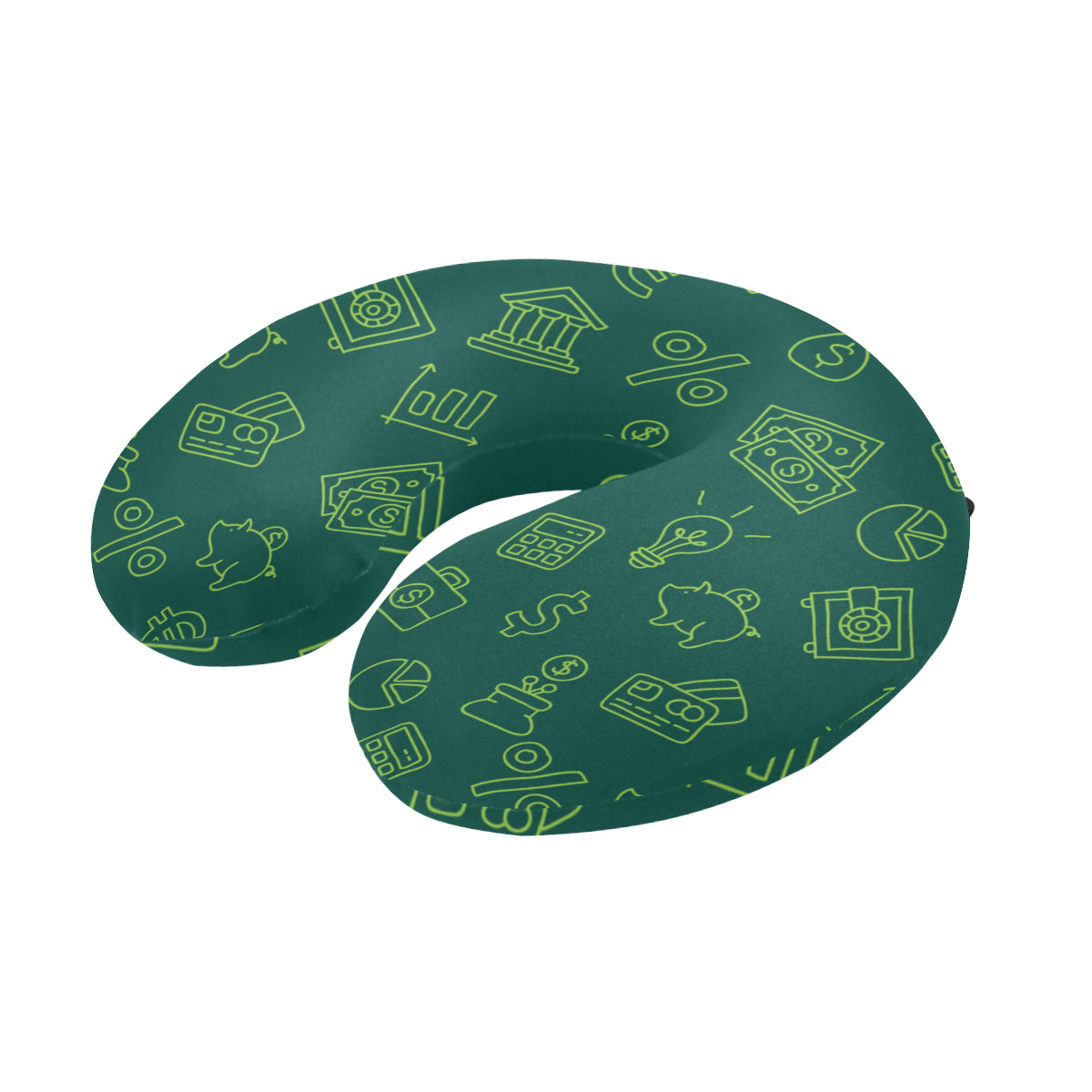 Accounting Financial Pattern Print Design 02 U-Shaped Travel Neck Pillow