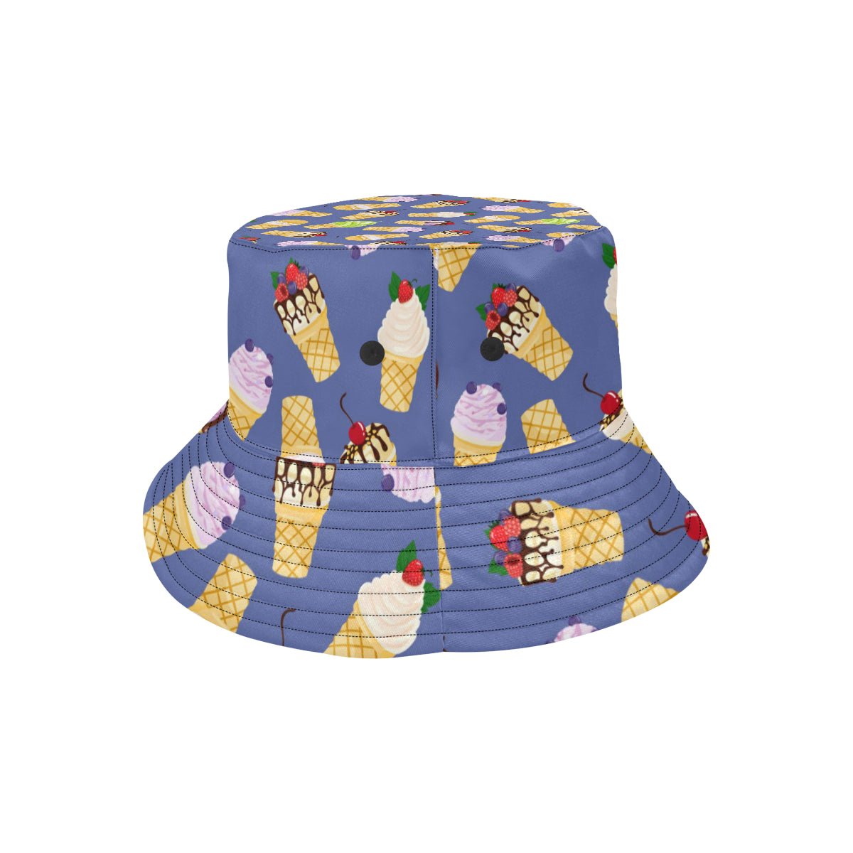 Ice Cream Pattern Print Design IC03 Unisex Bucket Hat