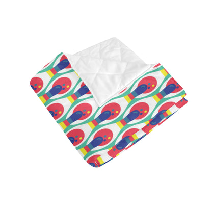 Bowling Pattern Print Design 05 Premium Quilt