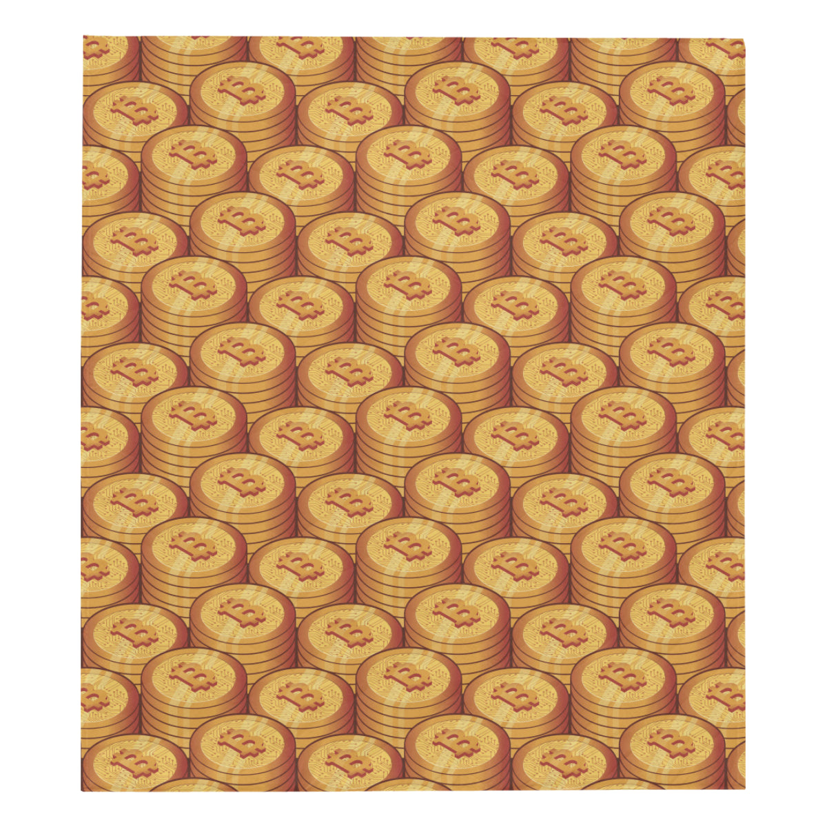 Bitcoin Pattern Print Design 02 Premium Quilt