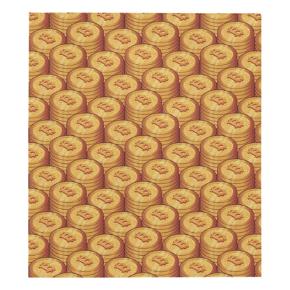 Bitcoin Pattern Print Design 02 Premium Quilt